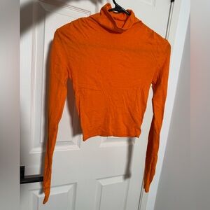 Zara Vibrant Orange Long Sleeve Top
